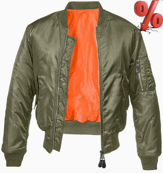 AKCE: BUNDA MA1 BOMBER JACKET - olivový, VEL. 4XL = SLEVA 300,-