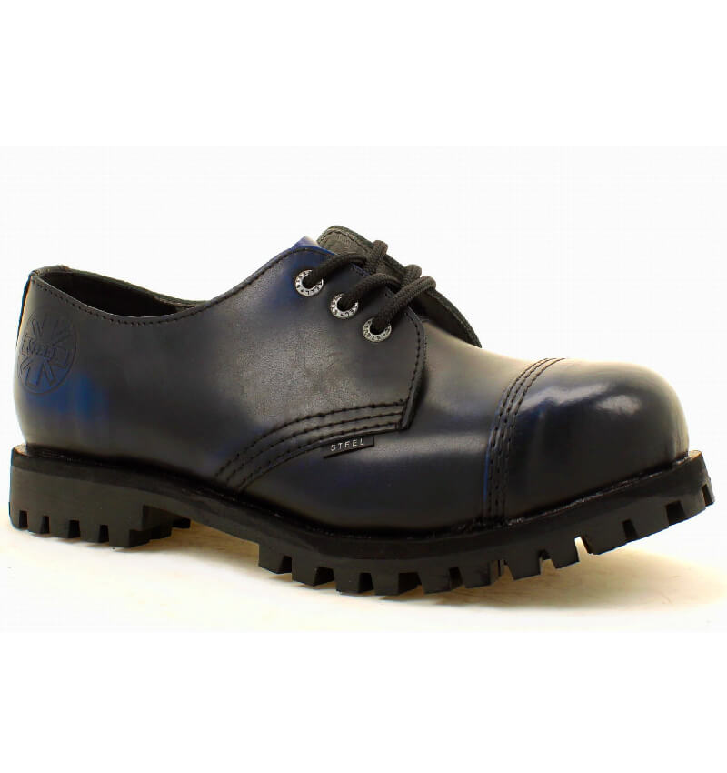 Glady - boty STEEL BLACK BLUE bez lemu, 3 dírky (ZV)