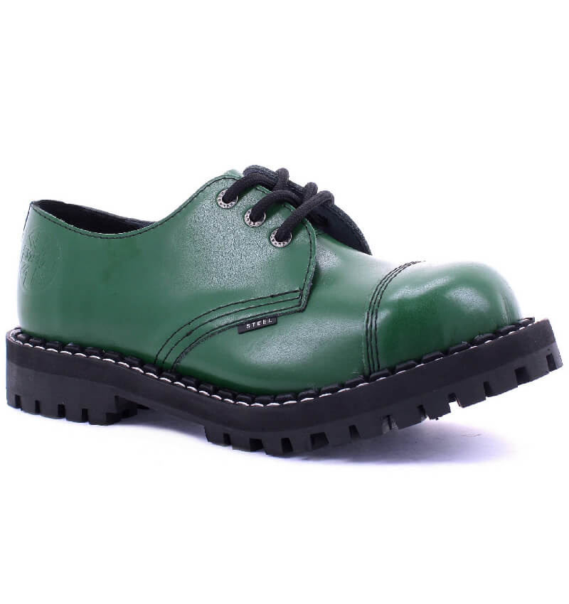Glady - boty STEEL FULL GREEN, 3 dírky (ZV)