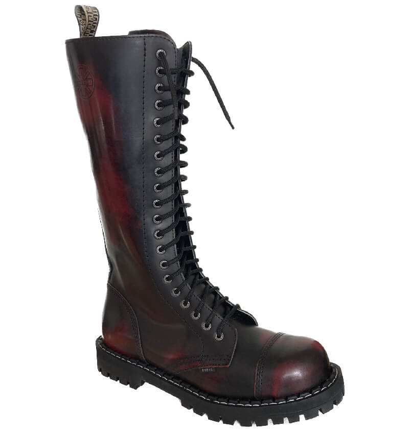 Glady - boty STEEL RED BLACK, 20 dírek