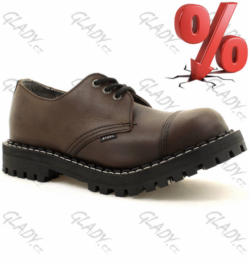 AKCE: STEEL CRAZY BROWN, 3 dírky, VELIKOSTI 41 a 45 = SLEVA 300,-