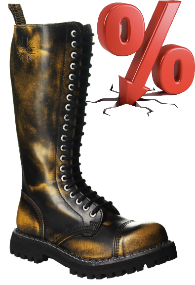 AKCE: STEEL BLACK YELLOW, 20 dírek, VELIKOST 37 = SLEVA 500,-