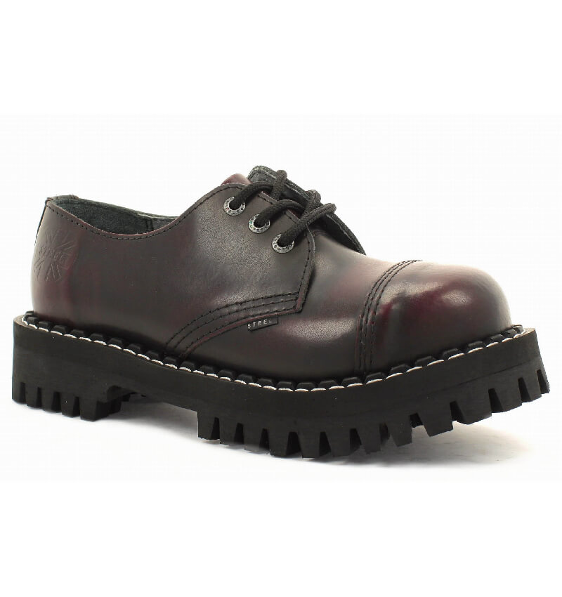 Glady - boty STEEL BLACK BORDO MONSTER, 3 dírky (ZV)