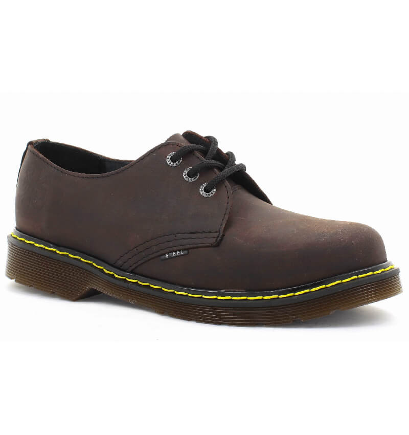 Glady - boty STEEL CRAZY BROWN KAUČUK SMOOTH bez oceli, 3 dírky (ZV)