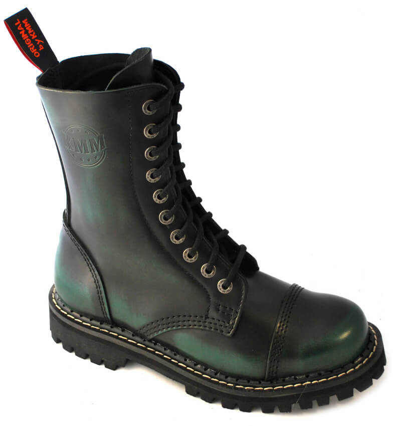 Glady - boty KMM GREEN BLACK, 10 dírek