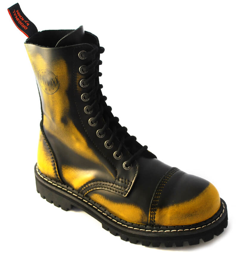 Glady - boty KMM YELLOW BLACK, 10 dírek
