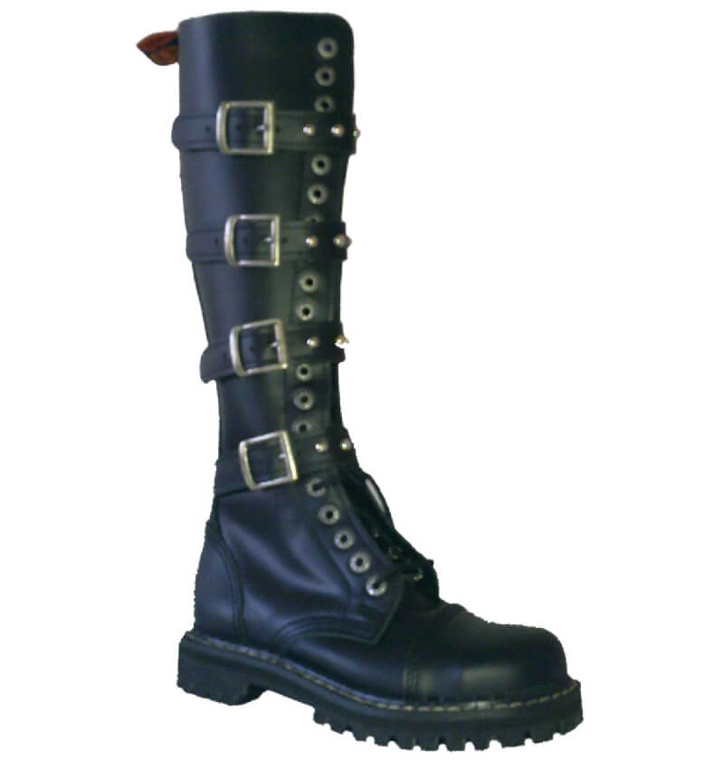 Glady - boty KMM BLACK BALLS BUCKLES ZIP, 20 dírek (ZV)
