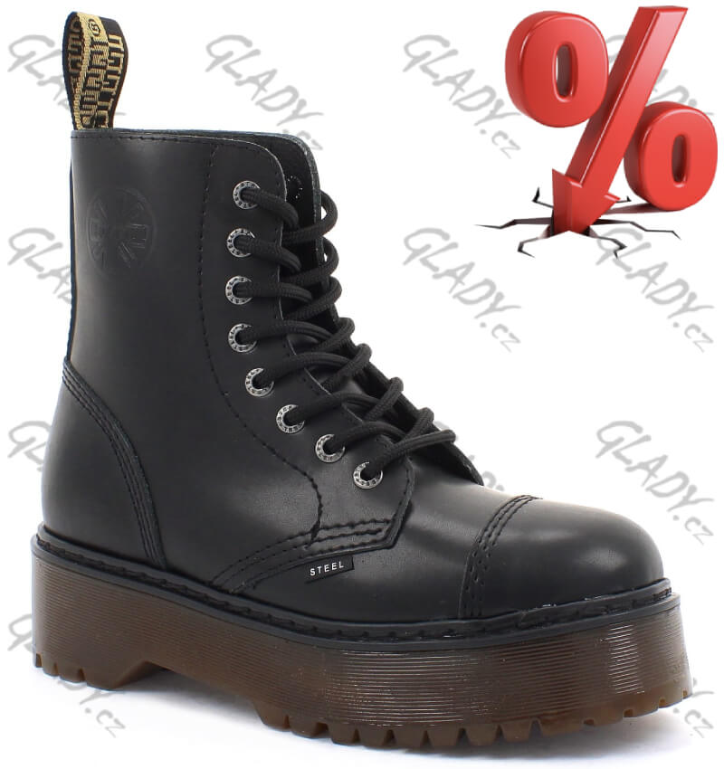 AKCE: STEEL BLACK KAUČUK HIGH b. oc., 8 d., VEL. 37 = SLEVA 300,-