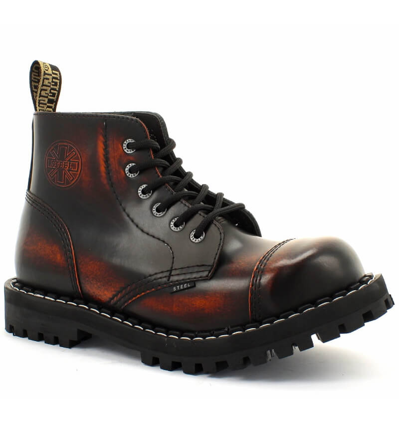Glady - boty STEEL BLACK ORANGE, 6 dírek