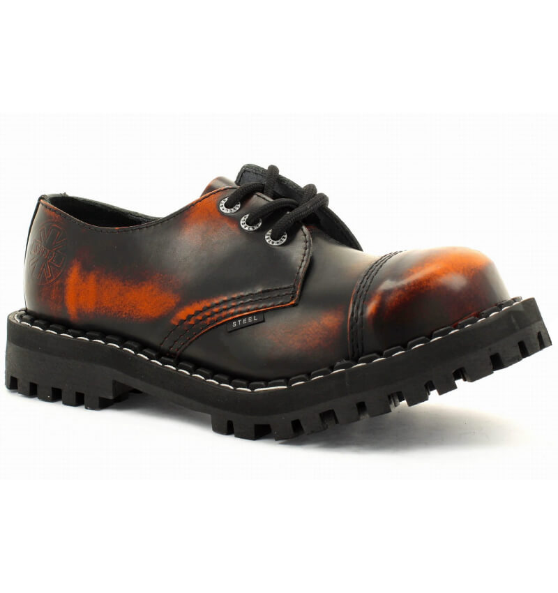 Glady - boty STEEL BLACK ORANGE, 3 dírky