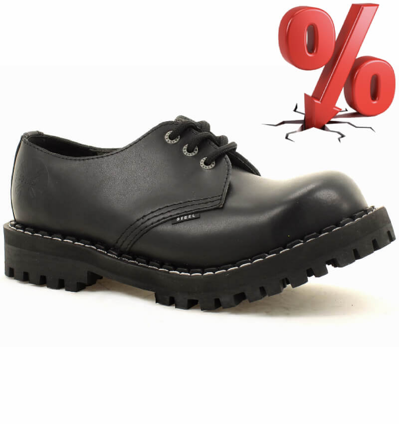 AKCE: STEEL BLACK SMOOTH, 3 dírky, VELIKOST 40 = SLEVA 200,-