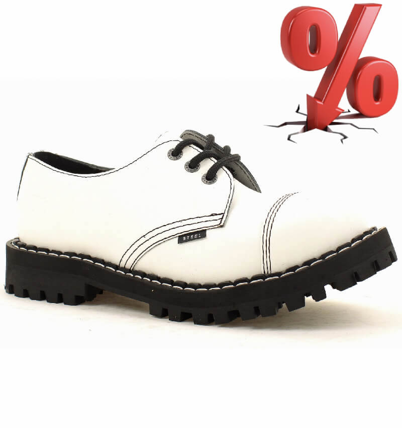 AKCE: STEEL FULL WHITE, 3 dírky, VELIKOST 39 = SLEVA 200,-