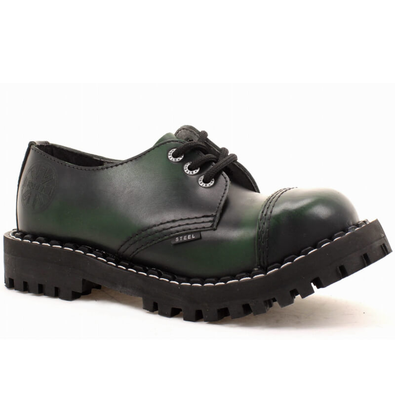 Glady - boty STEEL BLACK GREEN, 3 dírky