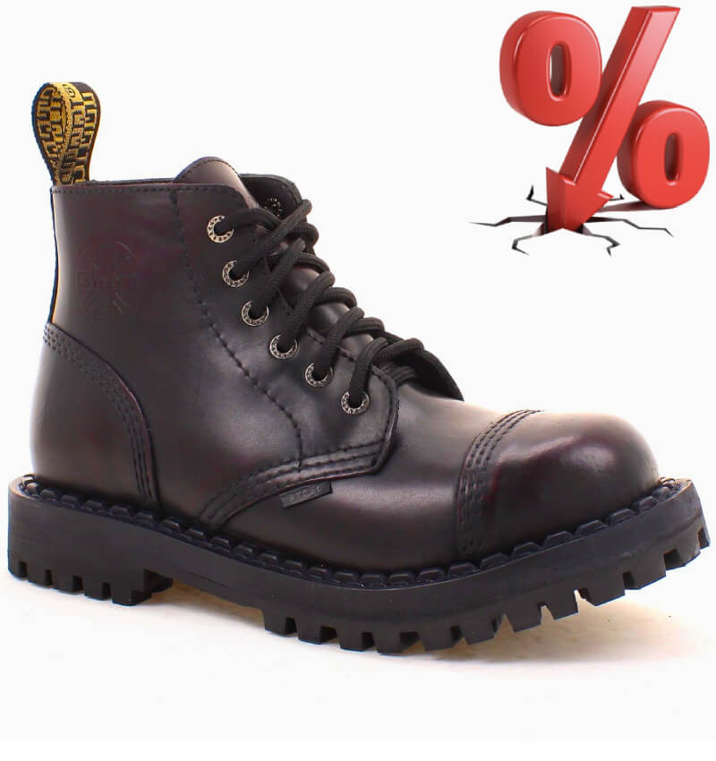 AKCE: STEEL BLACK BORDO, 6 dírek, VELIKOST 41 = SLEVA 300,-