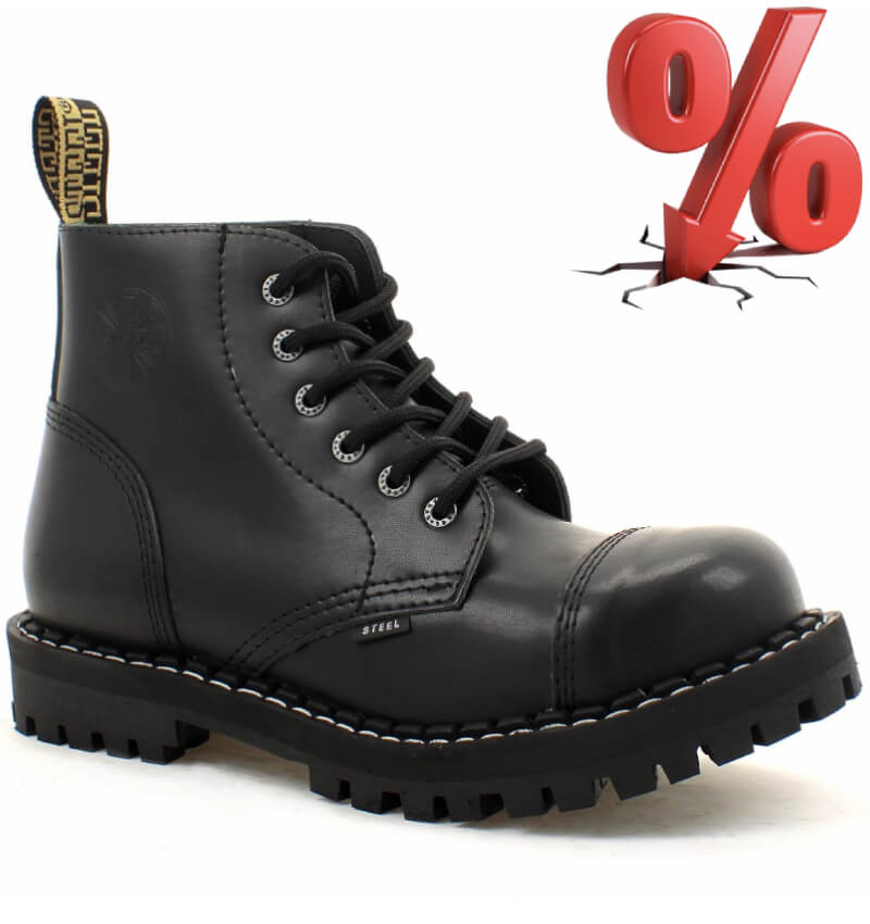 AKCE: STEEL BLACK, 6 dírek, VELIKOSTI 36, 37 a 38 = SLEVA 200,-