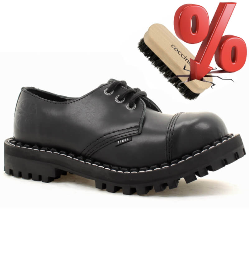 AKCE: STEEL BLACK, 3 dírky, VELIKOSTI 36 a 44 = SLEVA 200,-