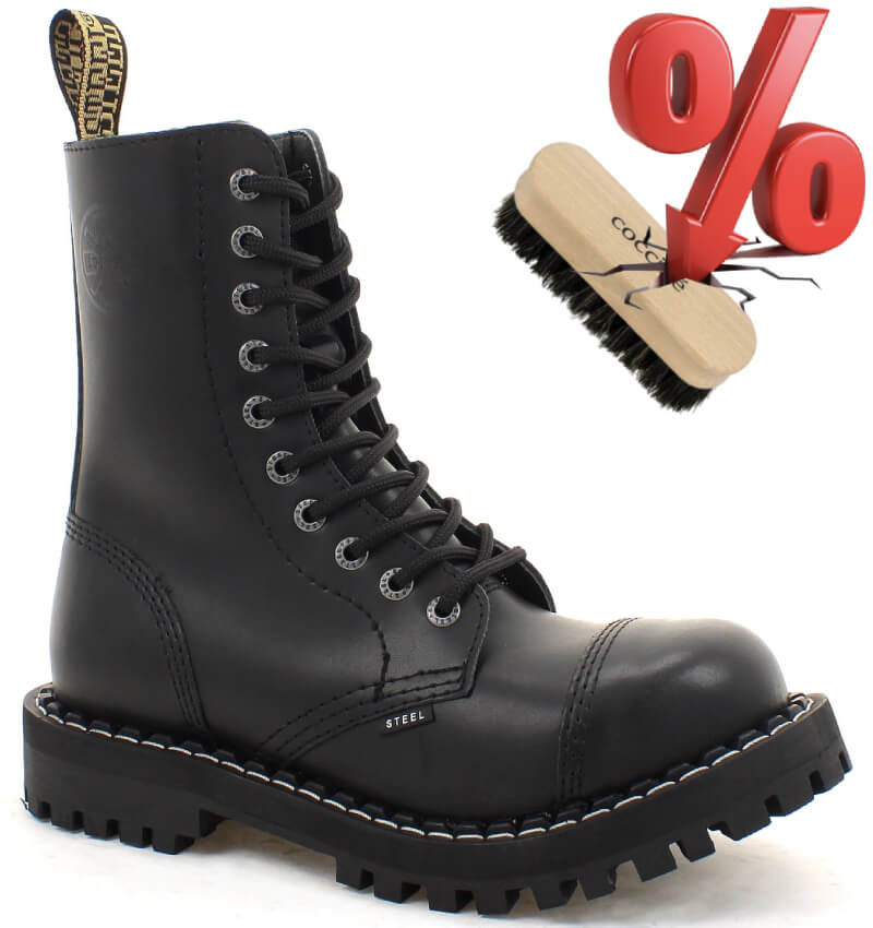 AKCE: STEEL BLACK, 10 dírek, VELIKOSTI 36 a 37 = SLEVA 200,-