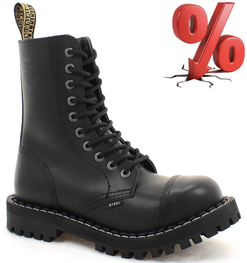 AKCE: STEEL BLACK, 10 dírek, VELIKOST 36 = SLEVA 200,-