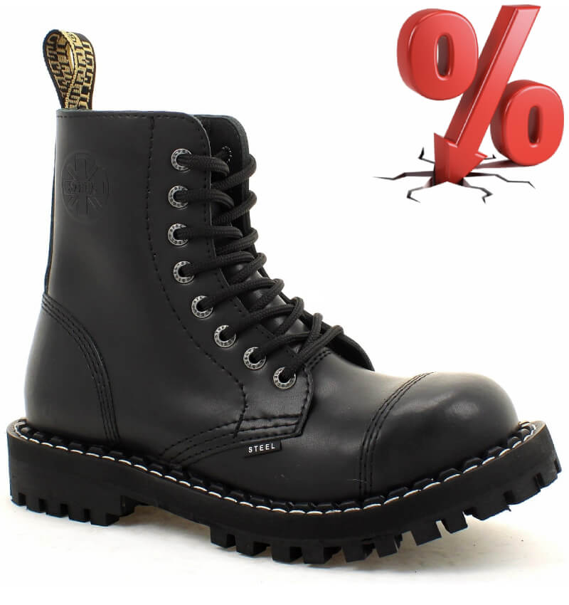 AKCE: STEEL BLACK, 8 dírek, VELIKOSTI 36 a 37 = SLEVA 200,-