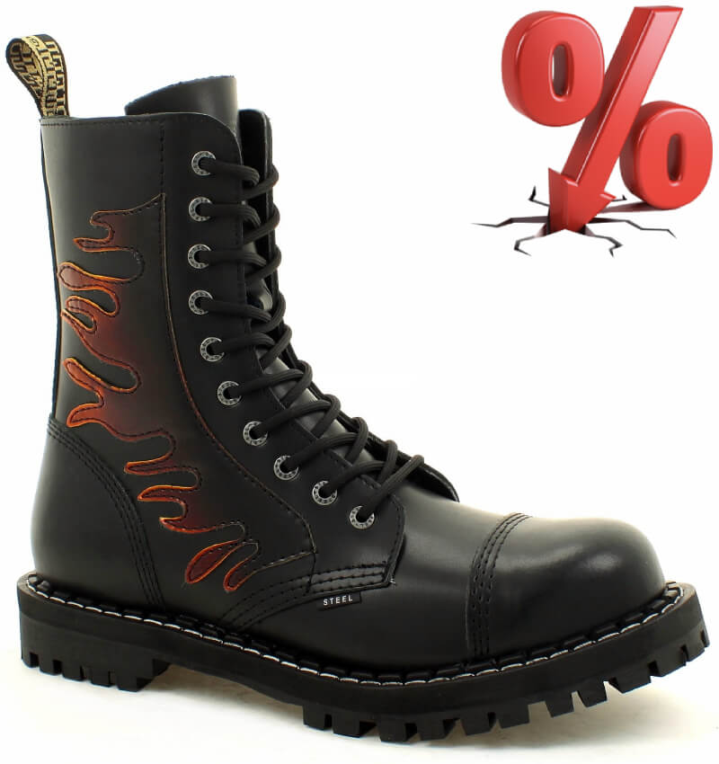 AKCE: STEEL FLAMES, 10 dírek, VELIKOST 37 a 38 = SLEVA 500,-