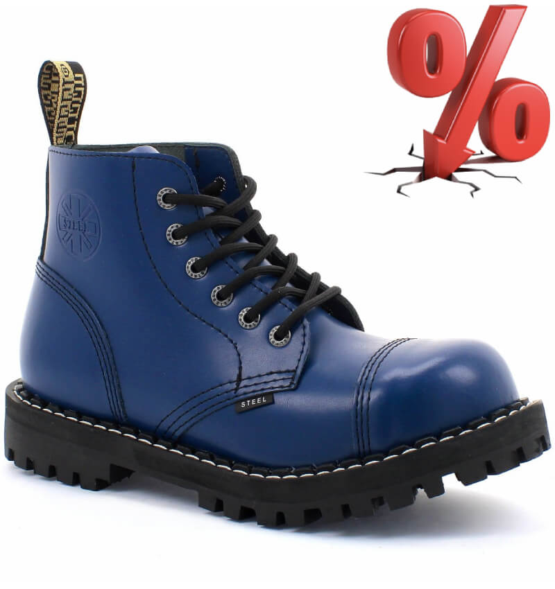 AKCE: STEEL FULL BLUE, 6 dírek, VELIKOST 40 = SLEVA 300,- Kč
