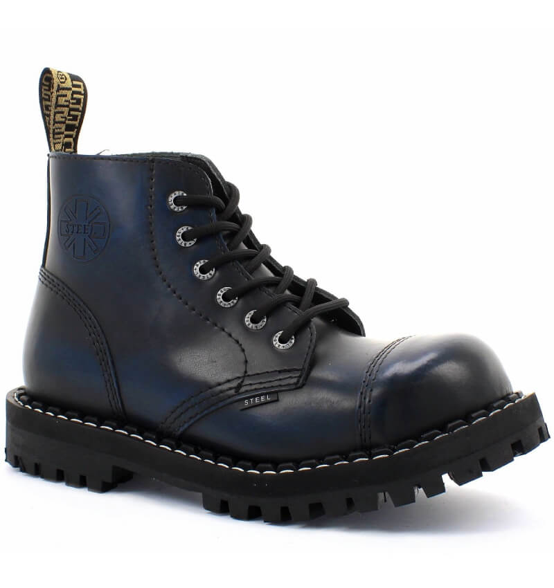 Glady - boty STEEL BLACK BLUE, 6 dírek