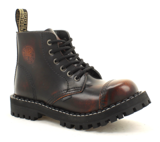 Glady - boty STEEL BLACK ORANGE, 6 dírek