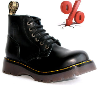 AKCE: STEEL BLACK SMOOTH, 6 dírek, VEL. 38 a 40 = SLEVA 300,-