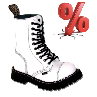 AKCE: STEEL FULL WHITE, 10 dírek, VELIKOST 42 = SLEVA 300,-