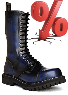 AKCE: STEEL BLACK BLUE, 15 dírek, VELIKOST 37 = SLEVA 300,-