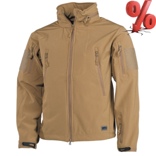 AKCE: Bunda Softshell Scorpion - okrová, VELIKOST XL = SLEVA 300,-
