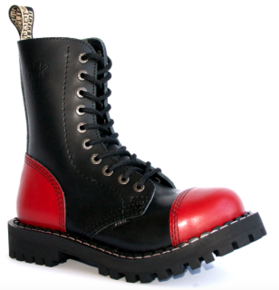 Glady - boty STEEL BLACK RED, 10 dírek (ZV)